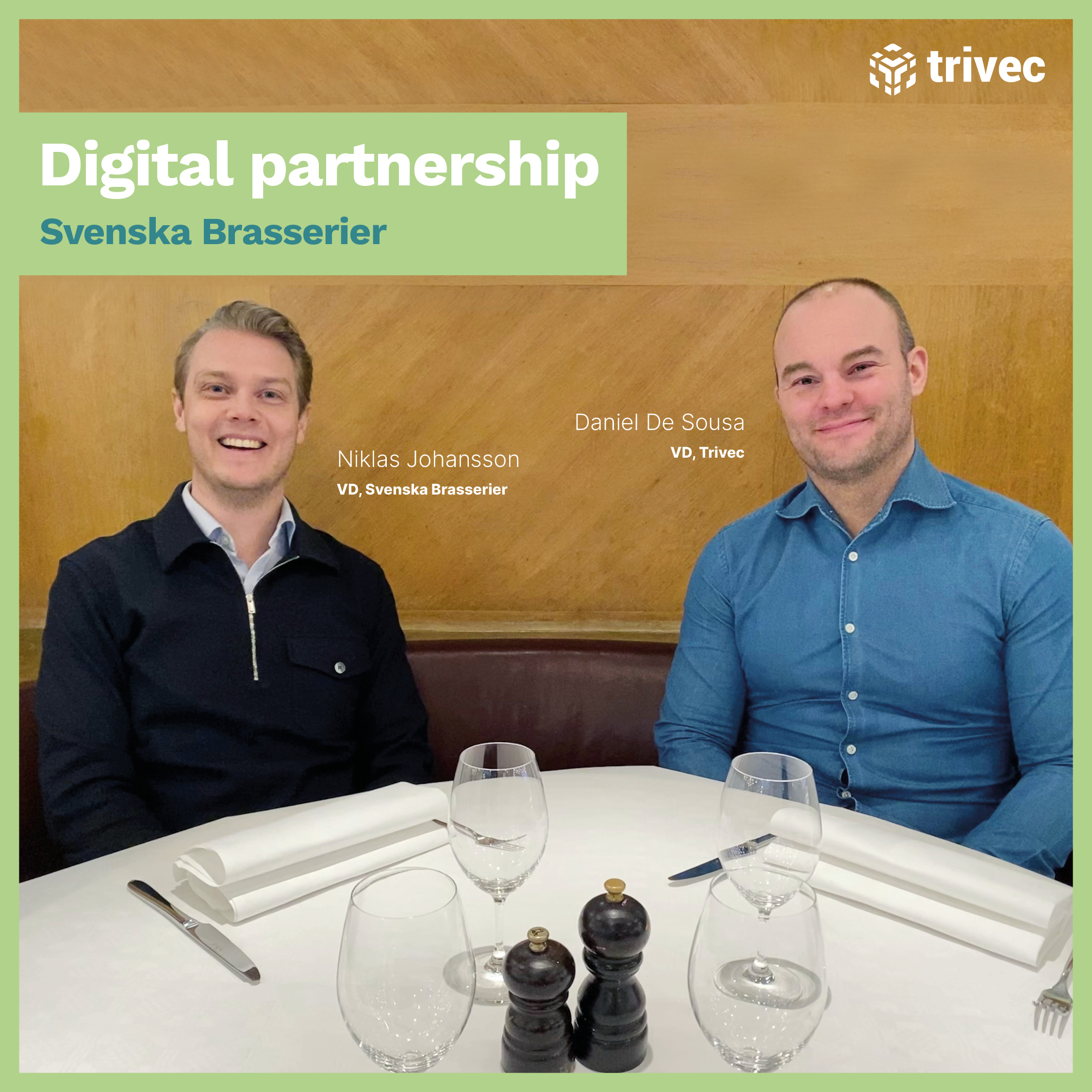 Trivec and Svenska Brasserier digital partnership